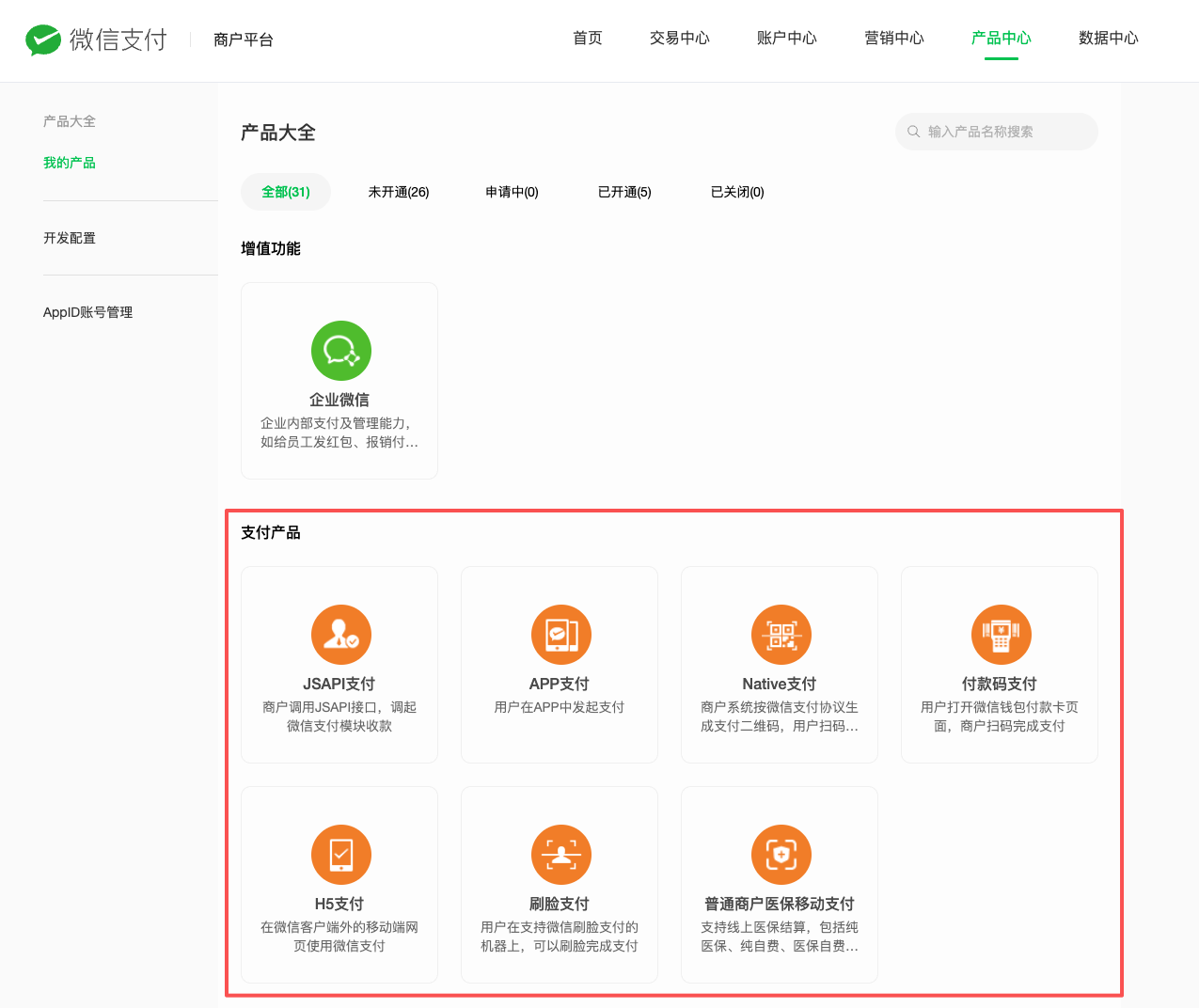 支付配置