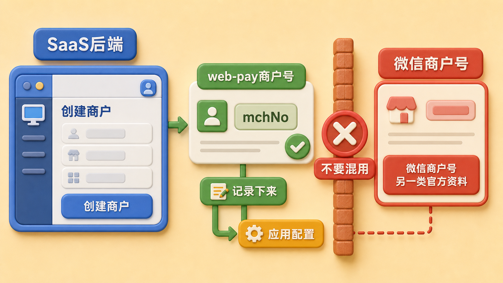 web-pay 商户号和微信商户号不要混用
