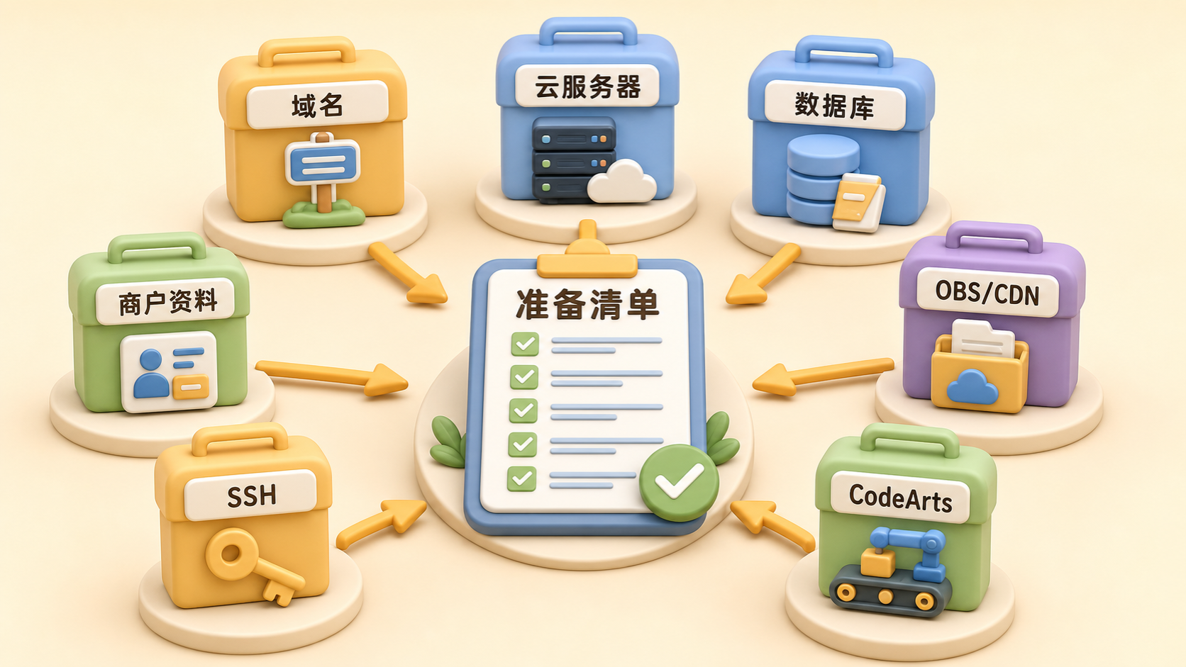 新增概念图：上线前准备清单