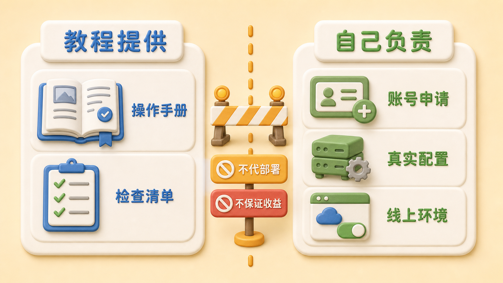 新增概念图：教程边界与自主管理责任