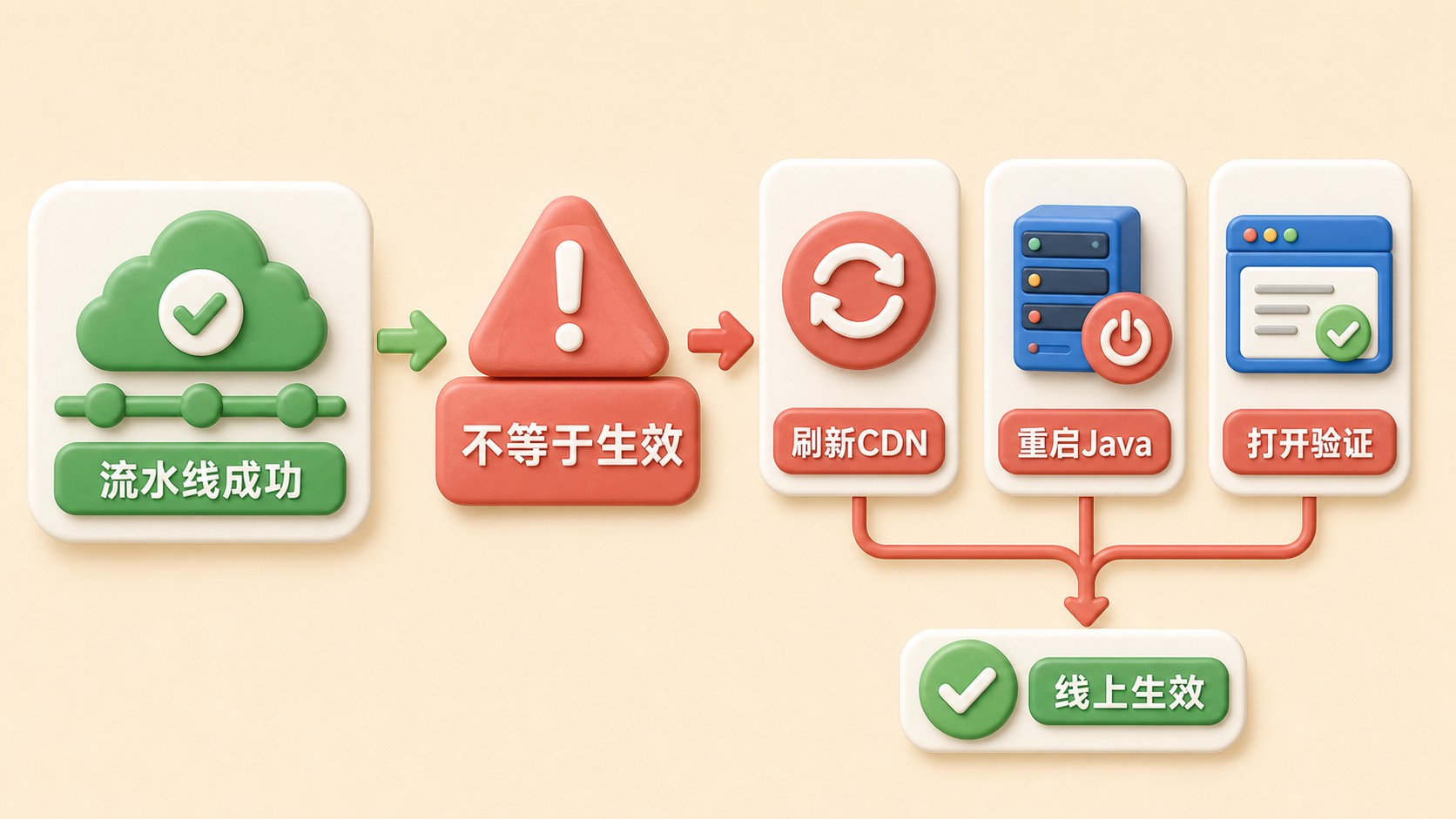 流水线成功后的线上生效动作