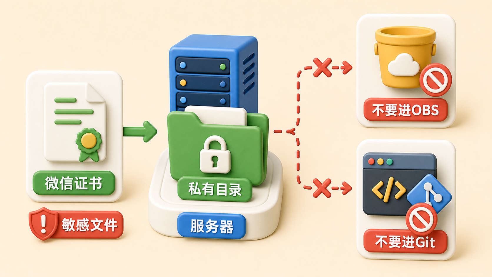 微信证书只放服务器私有目录