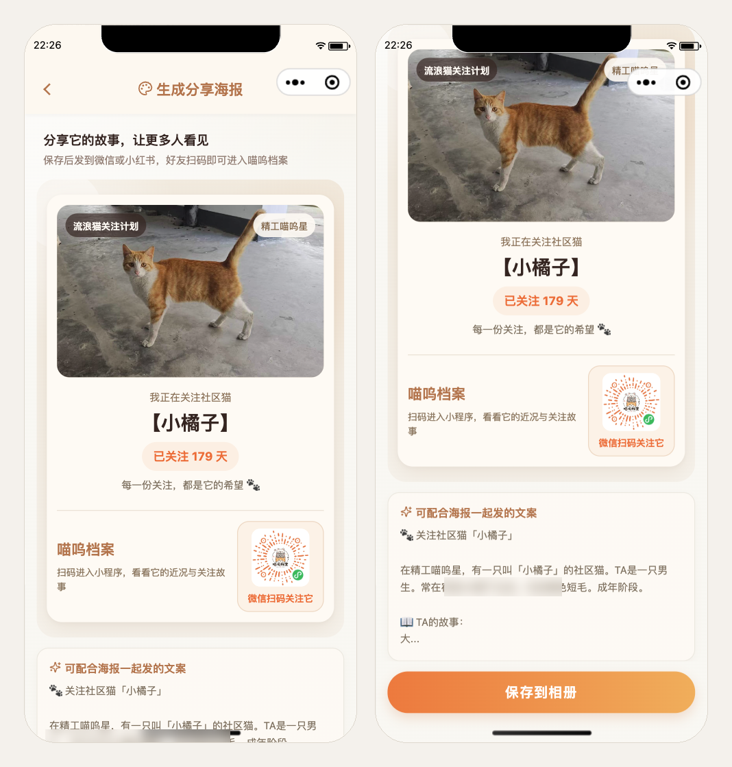 分享海报,给喵星做一张宣传图